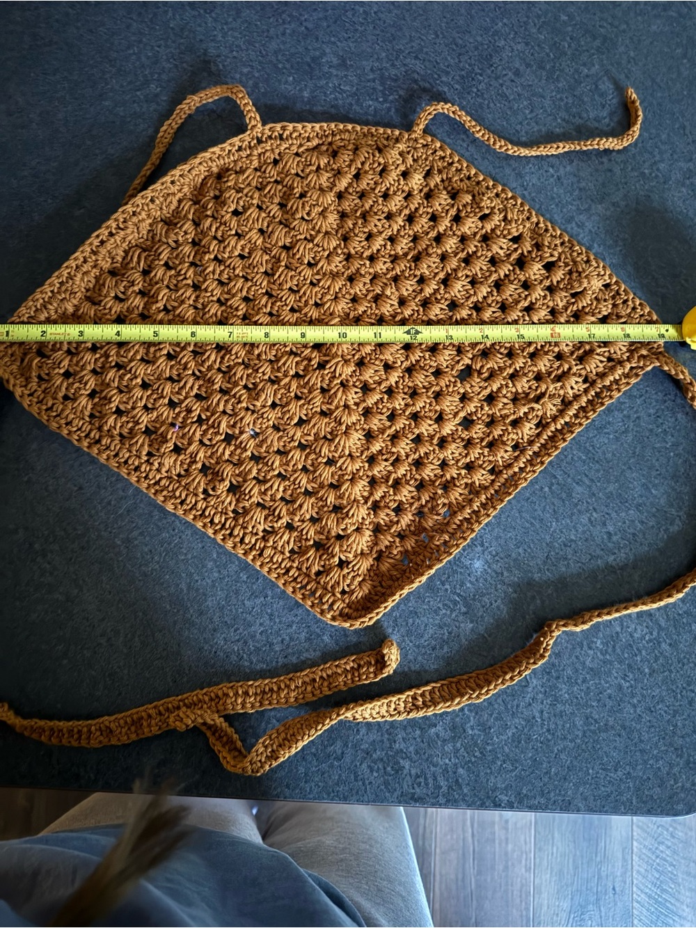 Hand-Crocheted Halter Top in Rust - Picture 3 of 5
